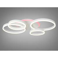 Потолочная светодиодная люстра светильник с пультом и подсветкой Diasha MX55028/2+2WH LED 3color dimmer