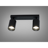 Накладний чорний циліндричний точковий світильник направленого світла Diasha PB-2