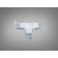 Конектор T-подібний Diasha прозорий 8 мм 2 пін Diasha PCON2pin-8mm-T