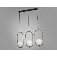 Підвісний світильник лофт бронза 3 плафони Diasha 6380-3LGAB