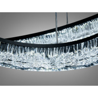 Світлодіодна люстра три кільця чорна 165Вт пульт Diasha D9711/600+400BK