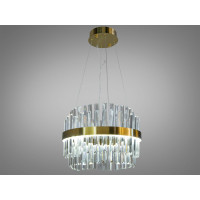 Неповторна підвісна кришталева лед люстра в кухню, 80Вт, бронза Diasha 840/400BR