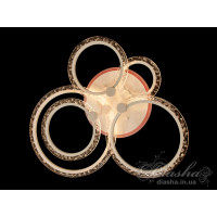 Потолочная светодиодная люстра круги с пультом и ночником Diasha QX2515/5 WH LED 3color dimmer 