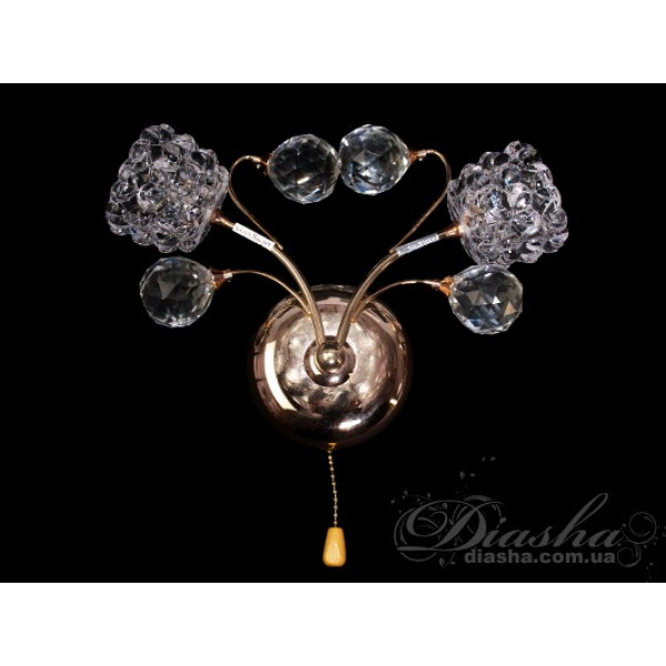 Добірне, вишукане бра з галогенними лампами, колір-золото Diasha 8342/2GGALOGEN Добірне, вишукане бра з галогенними лампами, колір-золото Diasha 8342/2GGALOGEN