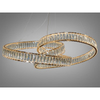 Дизайнерська новинка, кришталева світлодіодна люстра на тросах, 175W Diasha 531/800G