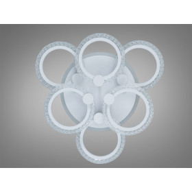 Люстра стельова LED Diasha біла 6 кілець 74W димер Diasha A8180/3+3WHLED3colordimmer