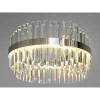 Фантастична кришталева led люстра підвіс на кухню, 110 Вт, хром Diasha 840/500CH