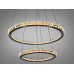 Підвісна LED люстра хром 185Вт 3 кільця з пультом Diasha 66081/600+400CH