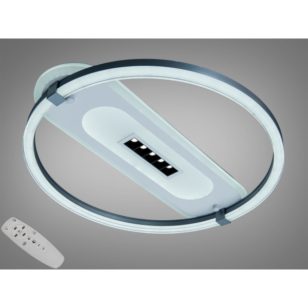 Стельова люстра LED Diasha сіра 88 Вт пульт CCT 15 м2 Diasha 5140/500GR