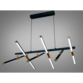 Світлодіодна люстра чорна 40W метал матові плафони сучасний мінімалізм Diasha SX8262/6BK