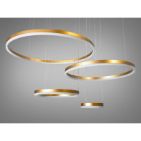 Світлодіодна підвісна люстра з комбінованим освітленням, 125Вт, золото Diasha D2485-800+600+400+200G