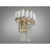 Бра современное настенное на 2 лампы Diasha 201202/250WH+S-gold