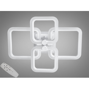 Плоска світлодіодна люстра з пультом, диммером, підсвіткою, 70W Diasha A8208/4WHLED3colordimmer
