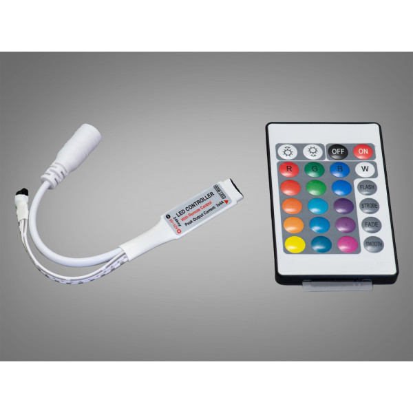 Контролер з ДУ для RGB стрічки Diasha PC-K7-mini-RGB-24KEY-IR