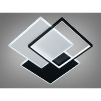 Світлодіодна люстра Z212 чорний білий 50 Вт три квадрати Diasha Z212-3BLACK