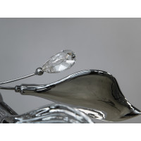 Підвісна люстра з керамічними елементами, 6 ламп, хром Diasha 7229-6PHR