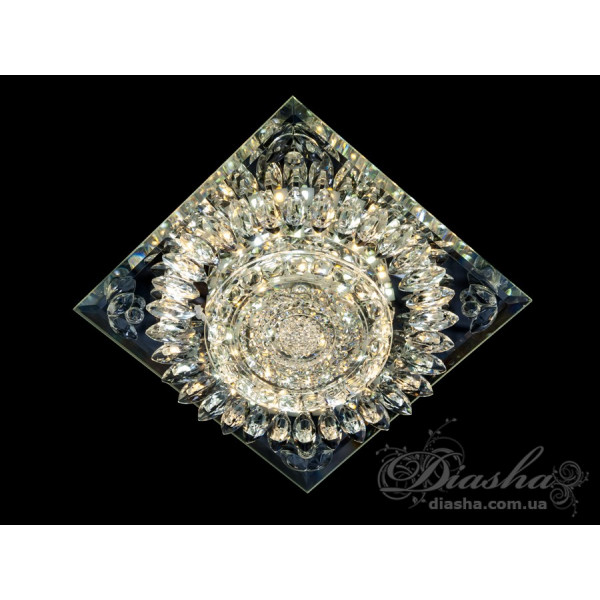 Гармонійно збалансований, солідний кришталевий точковий світильник Diasha 18104WH-B15W