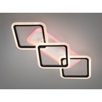 Біла LED люстра під стелю з пультом, підсвіткою та дімером, 75W Diasha A8160/2+1BKLED3colordimmer