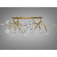 Підвісна люстра Світлячок золото сатин 36 ламп 95 см G4 Diasha Y887-36CGD