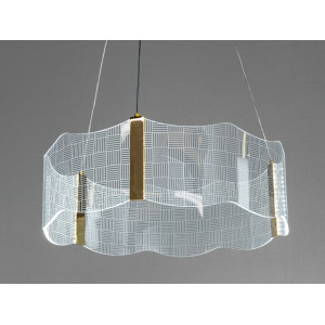 Люстра підвісна LED Diasha золото 25 Вт без пульта Diasha WG5184-A