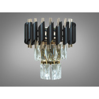 Бра современное настенное на 2 лампы Diasha 201202/250BK+S-gold