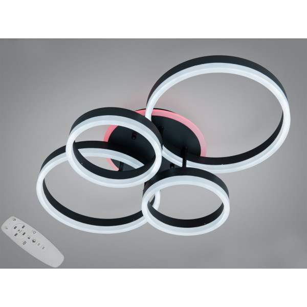 LED люстра 11 квадратів білий чорний 65Вт пульт Diasha 2542BKLED3colordimmer