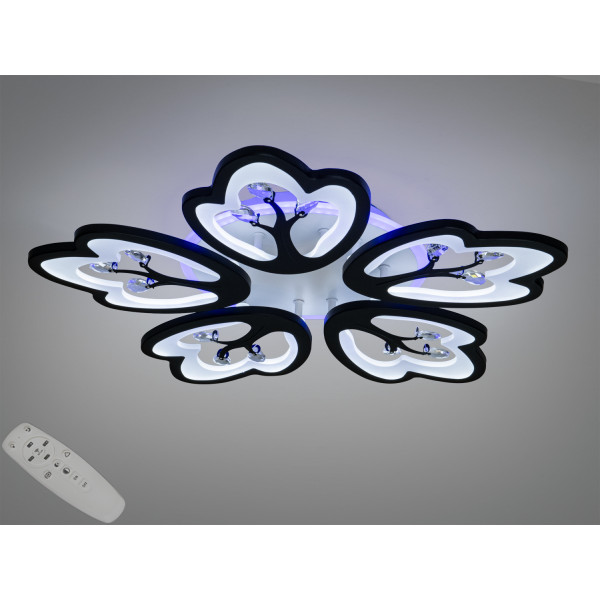 Стельова люстра Diasha LED біла 60Вт пульт димер Diasha 8148/5BKLED3colordimmer