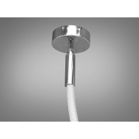 Сучасна світлодіодна люстра для кабінету Мотузка, 28Вт, срібні люстры Diasha 9610-2500CH