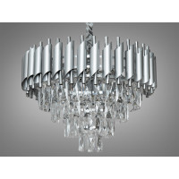 Хрустальная люстра 9 ламп хром сатин+хром Diasha 9001-500SL+CH