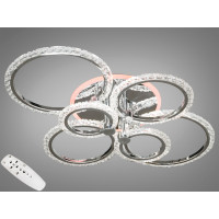 Стельова лед люстра з пультом, диммером, підсвічуванням, 125W, хром Diasha A8180/6HRLED3colordimmer