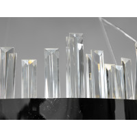 Солідна підвісна світлодіодна люстра з кришталю для вітальні, 195 Вт, хром Diasha 836/800CH