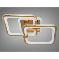 Світлодіодна люстра смарт світильник з пультом, димером, 50W, золото Diasha 8208/2GLED3colordimmer