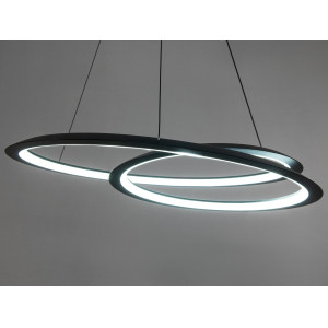 Сучасна підвісна світлодіодна біла люстра, 80W Diasha 6113/600BK