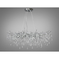 Шикарна кришталева люстра з алюмінієвими елементами, 10 ламп, хром Diasha 607-800CH