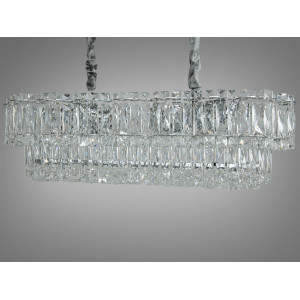 Шедевральна підвісна кришталева люстра овальної форми  на 10 ламп Diasha 310-800x300CH