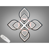 LED люстры потолочные с пультом Diasha 8073/4+4BK LED 3color dimmer