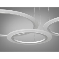 Гармонійна новинка, світлодіодна люстра на тросах, 115 Вт, біла Diasha 6639/800+600+400WH