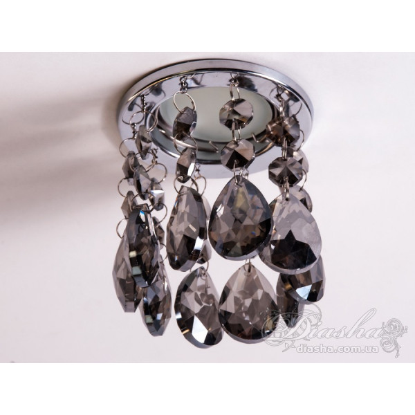 Точковий світильник із кришталевими підвісками Diasha 6042DCH-SM