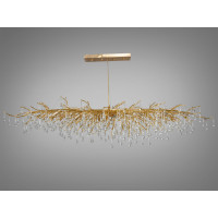 Кришталева красива алюмінієва люстра витягнутої форми,18 ламп, золото Diasha 607-L1800GD Кришталева красива алюмінієва люстра витягнутої форми,18 ламп, золото Diasha 607-L1800GD