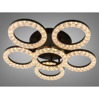 Люстра стельова LED кільця Diasha чорна 83 Вт Diasha MX4770/5+1SBK