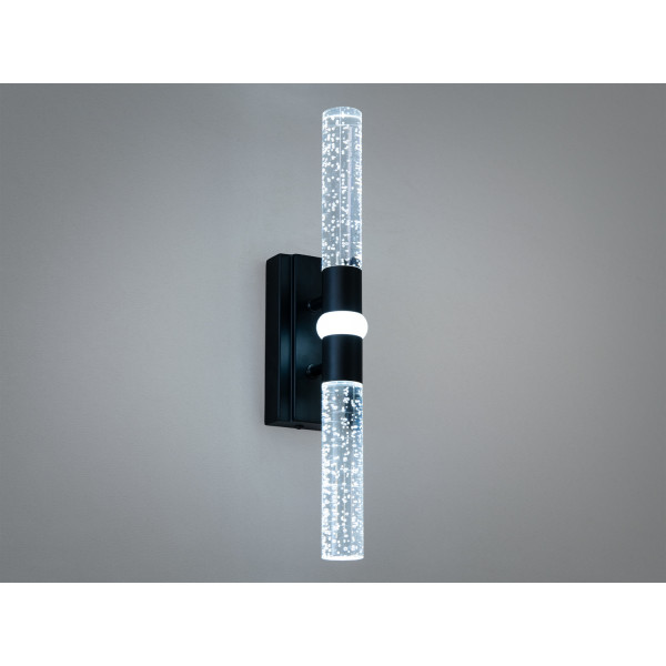 Дизайнерське чорне світлодіодне бра в вітальню, 6 Вт Diasha F3872BK Дизайнерське чорне світлодіодне бра в вітальню, 6 Вт Diasha F3872BK