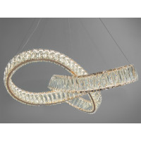 Чарівна кришталева світлодіодна люстра на тросах, 110 Вт, золото Diasha 536/600G