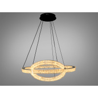 Підвісна люстра LED три кільця золото 125 Вт Diasha 1712/600+400ABK
