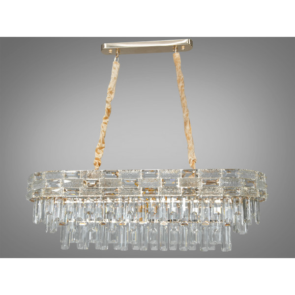 Символ стилю та затишку, золота кришталева люстра овальної форми Diasha 9085-900x350GD Символ стилю та затишку, золота кришталева люстра овальної форми Diasha 9085-900x350GD