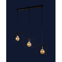 Loft люстра на три лампы черная Levistella 756PR103F-3 BK (500)