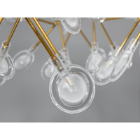 Підвісна люстра Світлячок золото сатин 36 ламп 95 см G4 Diasha Y887-36CGD