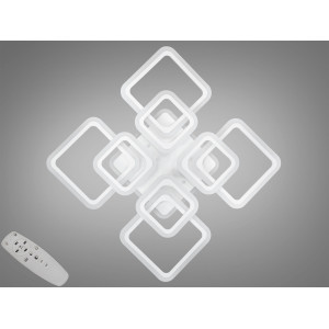 Світлодіодна люстра смарт світильник з пультом, диммером, 145W, біла Diasha A8160/4+4WHLED3colordimmer