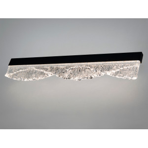 Настінний LED бра-планка чорна 11 Вт скло Diasha 8057/400BK