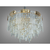 Ніжна підвісна кришталева люстра в вітальню, 15 ламп, золоті люстри Diasha 9156-600G