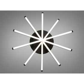 Стельова світлодіодна люстра чорна 70W 5 модулів Diasha SX813/5BK